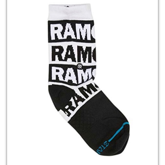 Stance Kids Ramones Crew Socks 1 Pair Youth L 3-5.5 White Black NY Punk Joey Bop - Picture 3 of 10